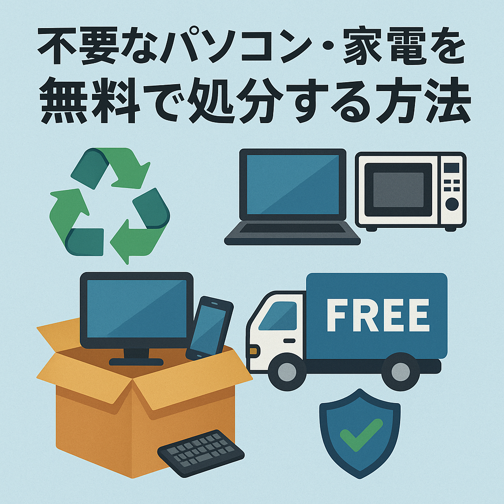 不要なパソコン・家電を無料で処分する方法